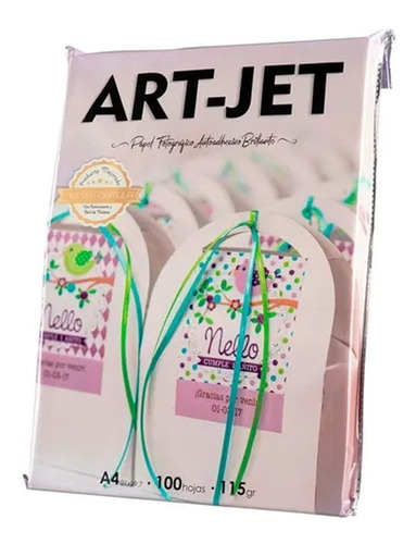 Art-jet Papel Fotografico Glossy Autoadhesivo A4 115g Ppct