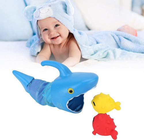Juego Atrapa Peces Tiburon Red Alberca Agua 5 Peces Niños