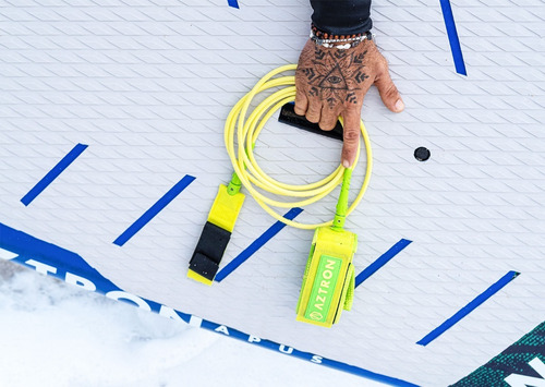 Imagen 3 de 6 de Pita Aztron /sup - Coil Leash Surf 8,0 Amarilla Para Tablas