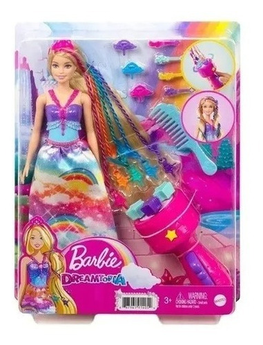 Barbie Dreamtopia Princesa Trenzas Mágicas Mattel Original