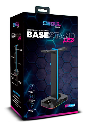 Imagen 3 de 3 de Base Stand Led Usb Auriculares Gamer Ps5 Ps4 Pc Xbox