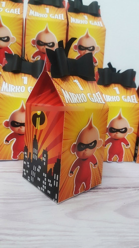 10 Caja Golosinera Milk Box Souvenirs Jack Jack