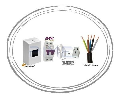  Kit Aire Acondicionado(térmica+toma 20a)c/caja+cable X 3mts