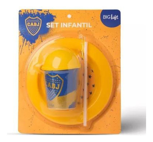 Set Infantil Vaso Y Plato - Varios Diseños Amarillo