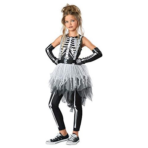 Disfraz De Esqueleto Fantasmal Niñas Halloween