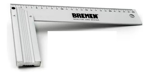 Escuadra Aluminio 90 Grados 10 Pulgadas 250mm Bremen 6823 Color Gris
