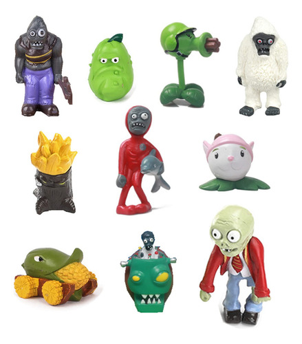 Juego De 10 Piezas De Juguetes De Pvz Para Plantas, Figuras.