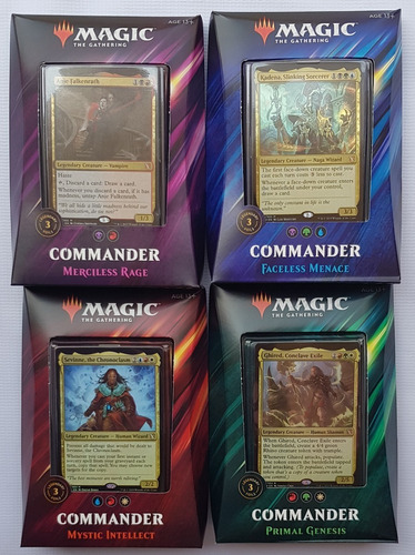 Mtg Magic Set Completo De 4 Mazos De Commander 2019 Nuevos