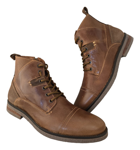 Botas Botines Hombre Vestir Christian Gallery 3801-1pg Cafe