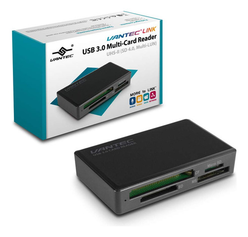 Vantec Usb 3.0 Lector Tarjeta Multiple Uhs-ii Sd 4.0 Negro