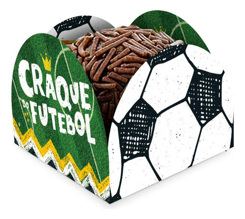 Porta Forminha De Doce Futebol - Embalagem Promocional