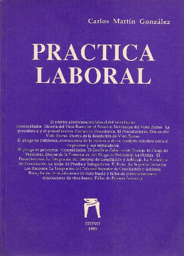 Libro Practica Laboral Tomo 1 De Carlos Martin Gonzalez