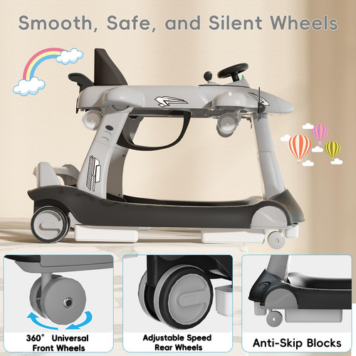 Baby Walker Betterhood Dobrável 6 Em 1 Com Altura Ajustável