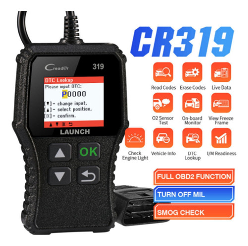 Lector De Códigos De Coche Cr319 Creader Obd2 Escáner Obdii
