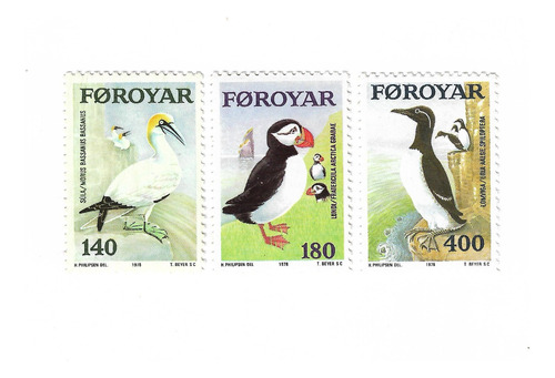 Foroyar 1978 Dinamarca Aves Acuaticas Serie 3 Val Mint 30/2 