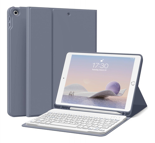 Funda C/teclado Kenke Para iPad 9g/8g/7g 10.2inch Purpura