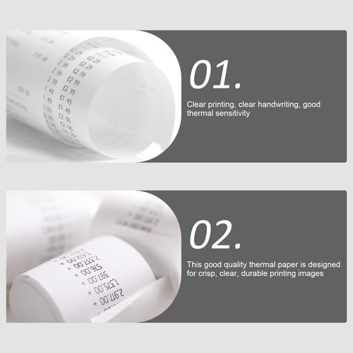 Rollo De Papel Térmico Pos De 10 Rollos De Papel Para Caja R
