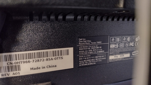 Monitor Lcd De 19 Polegadas Dell - E198wfpf - Com Cabos (Usado)