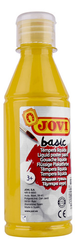 Pintura Tempera Liquida 250ml Color Amarillo 150 Pzs Jovi