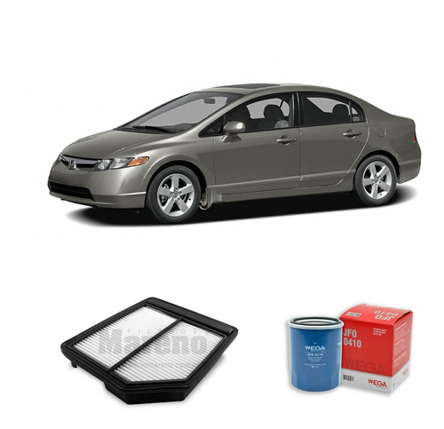 Kit De Filtros Honda Civic 2006/2012 Lubri Franco