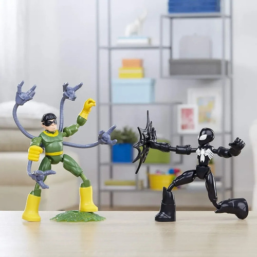 Imagem 5 de 6 de Bonecos Marvel Bend And Flex Spider Man Vs Doc Ock Hasbro