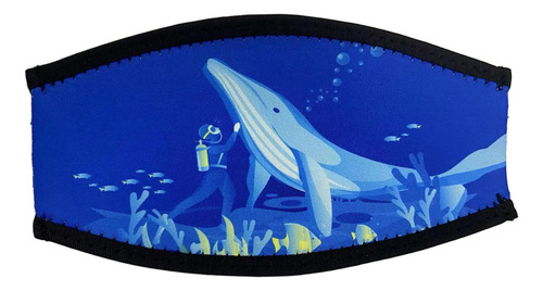 Máscara De Buceo, Cubierta De Correa, Equipo De Azul Oscuro