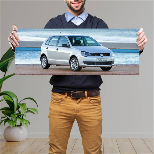 Cuadro 30x80cm Auto 2010 Volkswagen Polo Vivo 5 625