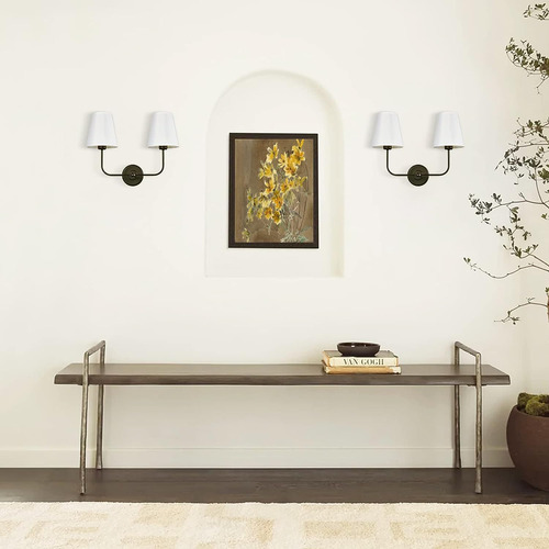Lampara De Pared Moderna De 2 Luces Passica Decor Con 2 P...