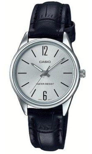 Reloj Casio Cuero  Negro Plateado Mujer  100% Original Dama