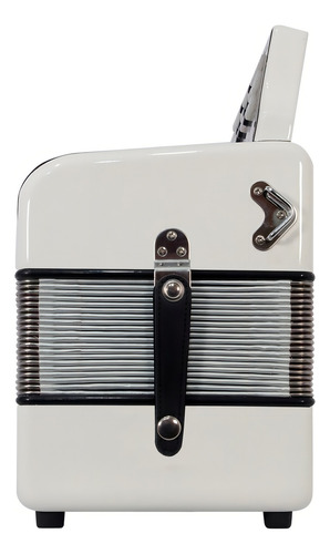 Moretti Milan Whi Acordeón De Botones Tono Fa Funda Correas Color Blanco