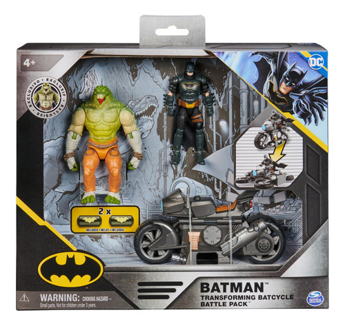 Batman: Set Batimoto Trasformable Con Figuras 4 Pulgadas