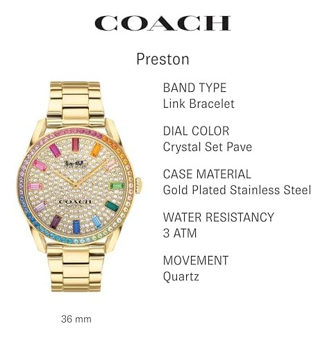 Reloj Para Mujer Coach Preston | Toque De Alegría | Eleganci