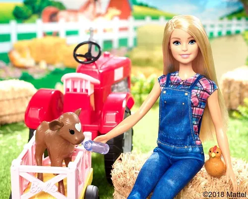 Mu eca Barbie Granjera Tractor Ni a Original Nueva Env o gratis