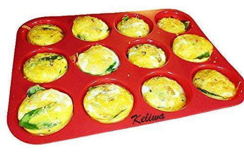 Keliwa Molde De Silicona Antiadherente Para Muffin (capacida