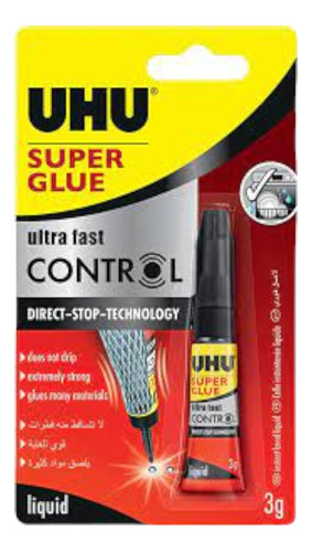 Pegamento Instan. Uhu Super Glue Control 3g Serviciopapelero