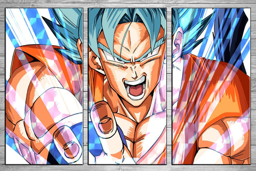Posters Dragon Ball Z Cuadros Transformaciones Goku 90x57 A7