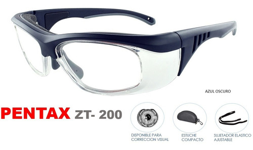 Lentes De Seguridad Pentax Zt 200 Azul Oscuro