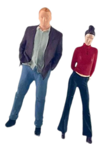 Conjunto De Figuras En Miniatura Para Hombre Y Mujer, Rojo