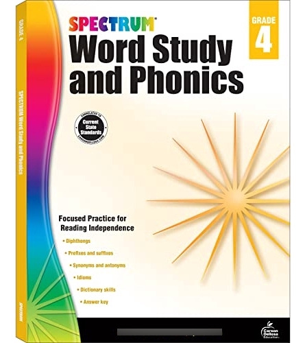 Libro Spectrum Word Study And Phonics - Grade 4