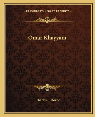 Libro Omar Khayyam - Horne, Charles F.