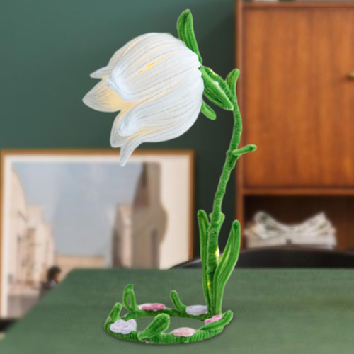 Lámpara De Noche Con Flores Diy, Adornos Hechos A Mano,