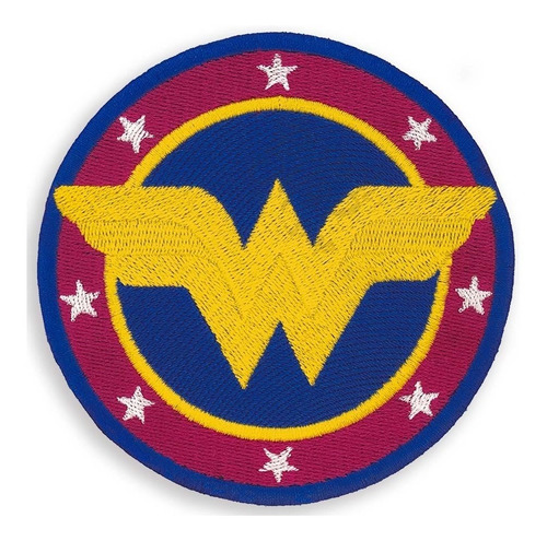 Wonder Woman Parche Bordado Termo 7 Cm Mujer Maravilla