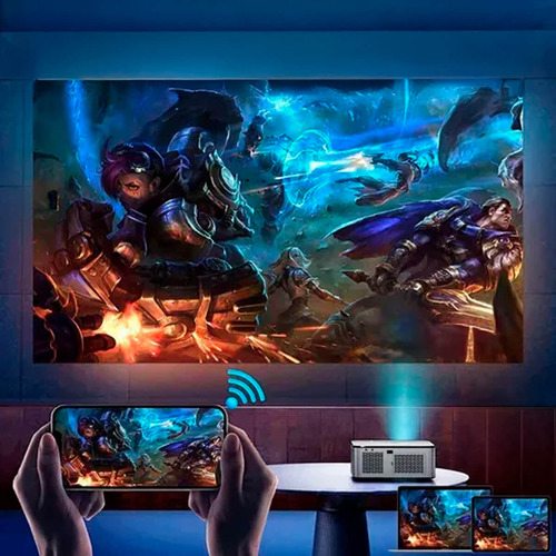 Projetor Android 5g 4k Com Espelhamento Sem Fio Branco