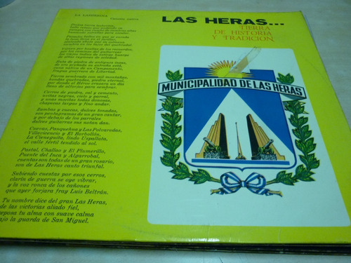 Las Heras Tierra De Historia Y Tradicion  Vinilo Excelente 