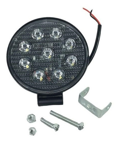 Faro Led Cirular 9 Led 3 Watts Cada Uno 12v 24v