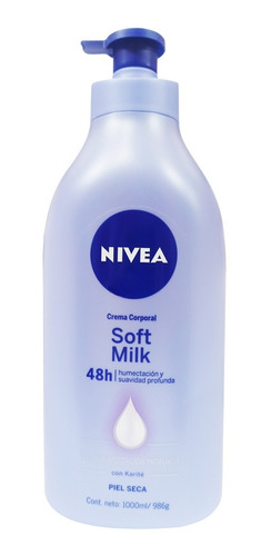 Crema Corporal Nivea Soft Milk Piel Seca 1000 Ml