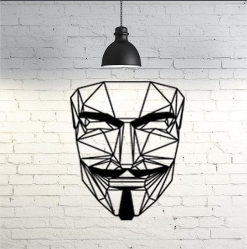 Cuadro Geometrico Anonymous Impreso En 3d