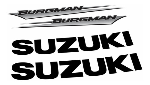 Adesivos Suzuki Burgman 2008 Moto Prata Bgm03