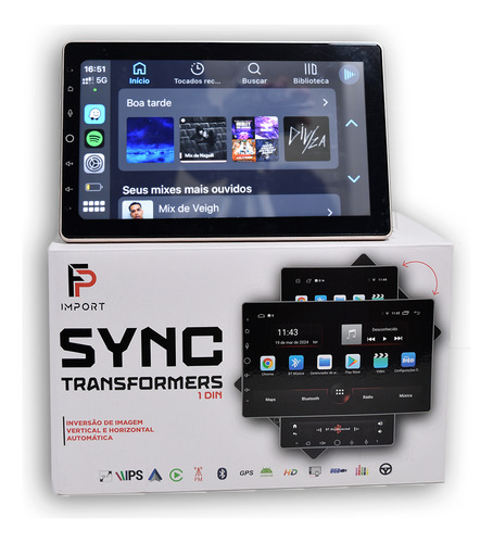 Multimidia Android Gps Carcplay Compativel Com Tv 32 Gb Amz