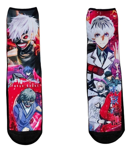 Calcetas Sublimadas Unisex Dibujos Animados Anime Caricatura Tokyo Ghoul Unitalla Adulto
